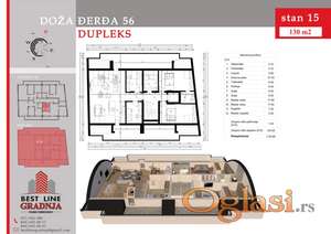 S15 - 130 m2 - ČETVOROIPOSOBAN PENTHAUS U IZGRADNJI! DOŽA ĐERĐA 56 -GRBAVICA, NOVI SAD!